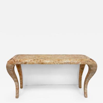 Maitland Smith Vintage Maitland Smith Tessellated Stone Console Cabriolet Legs