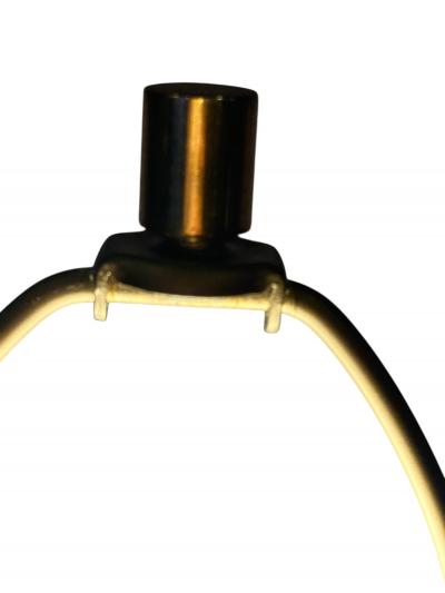 Majestic Lamp company MID CENTURY PAIR OF BRASS BLACK ENAMEL CAGE ACCENT LAMPS