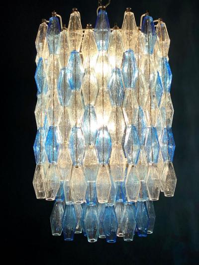 Majestic Murano Glass Sapphire Colored Poliedri Chandelier