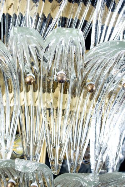 Majestic Murano Palmette Chandelier 1970s