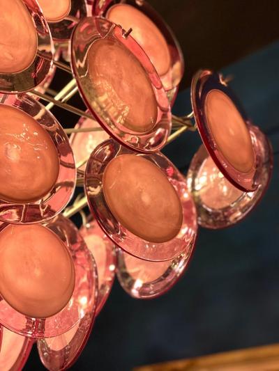 Majestic Purple Murano Glass Discs Chandelier