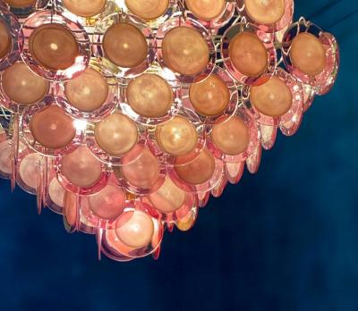 Majestic Purple Murano Glass Discs Chandelier