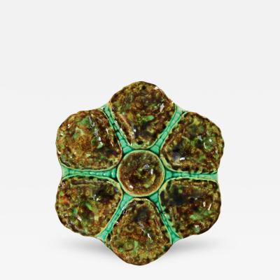 Majolica Mottled Oyster Plate