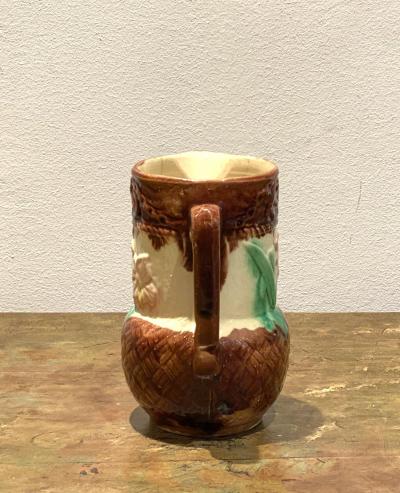 Majolica Pitcher with Flowers