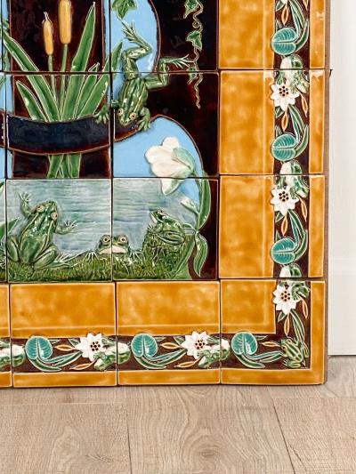 Majolica Tile Panel Portugal circa 1900