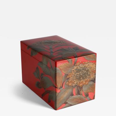 Makino K min Accessory Box with Hydrangea Design 1930s