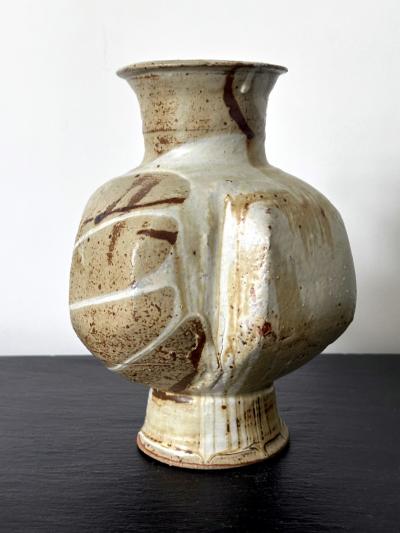 Makoto Yabe Ceramic Vase with Bespoken Glaze by Makoto Yabe