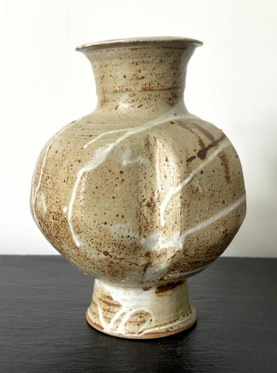 Makoto Yabe Ceramic Vase with Bespoken Glaze by Makoto Yabe