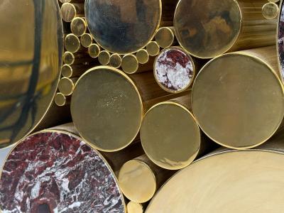 Malabar Polished Brass Marble Wanderlust Console Portugal 21st c 