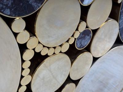 Malabar Polished Brass Marble Wanderlust Console Portugal 21st c 