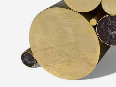 Malabar Polished Brass Marble Wanderlust Console Portugal 21st c 