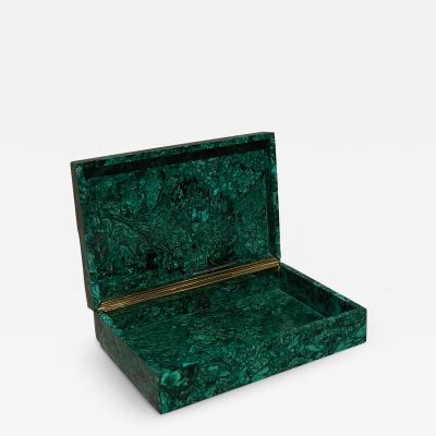 Malachite Modernist Jewelry Box
