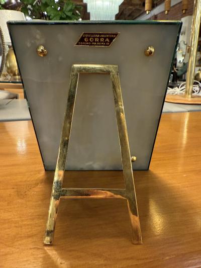 Malachite Picture Frame by Gorra Gilt Metal 1950s 1960s