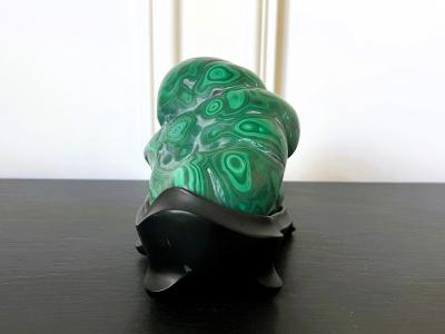 Malachite Rock on Display Stand as a Chinese Scholar Stone