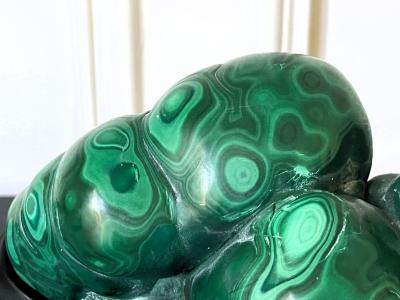 Malachite Rock on Display Stand as a Chinese Scholar Stone