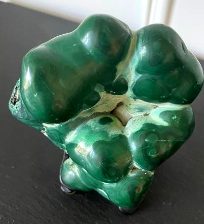 Malachite Rock on Display Stand as a Viewing Stone
