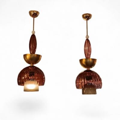 Malva Cup Lamps in Murano Glass