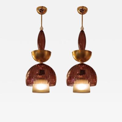 Malva Cup Lamps in Murano Glass
