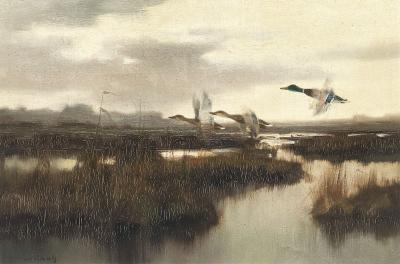 Manfred Schwartz Ducks in Flight