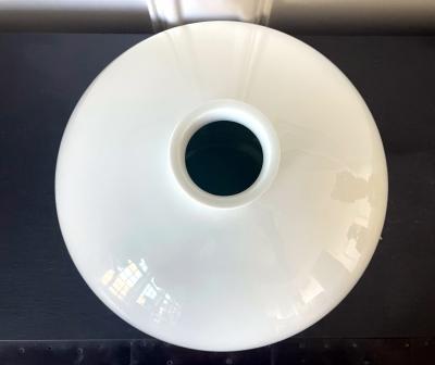 Manji Inoue Contemporary Japanese White Glaze Ceramic Vase by Inoue Manji