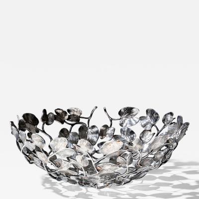 Mann Singh Silver Plated Bowl Model Kachnar II by Mann Singh for Driade Italy