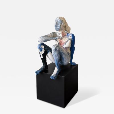 Manuel Neri MANUEL NERI 1930 2021 Blue Blond 1979 Painted Plaster 33 x 26 x 26 inches
