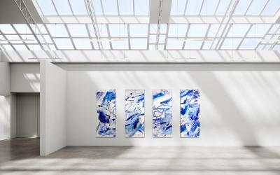 Manuela Karin Knaut Highline set of four paintings 