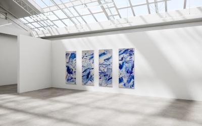 Manuela Karin Knaut Highline set of four paintings 