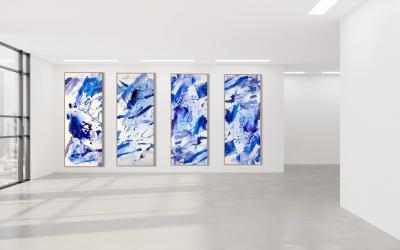 Manuela Karin Knaut Highline set of four paintings 
