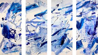 Manuela Karin Knaut Highline set of four paintings 
