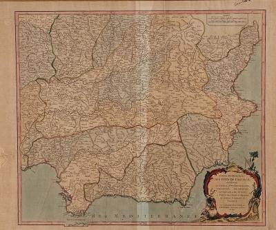 Map of Spain circa 1800