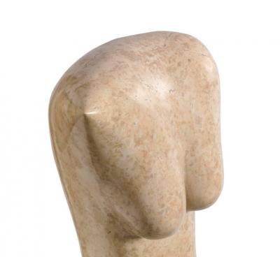 Marble Abstract Figural Sculpture by Oriani Italy 1985