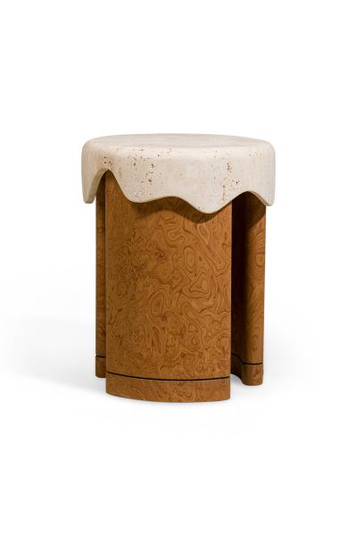 Marble Balloon Contemporary Middle Eastern Melt Side Table