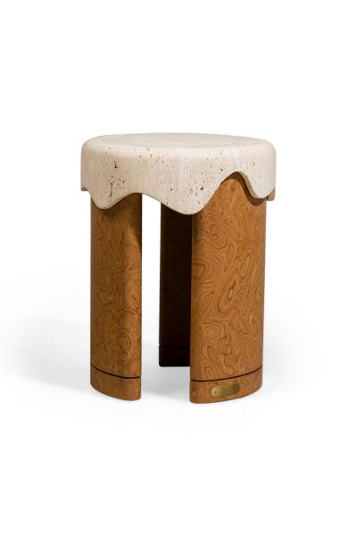Marble Balloon Contemporary Middle Eastern Melt Side Table