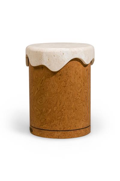 Marble Balloon Contemporary Middle Eastern Melt Side Table