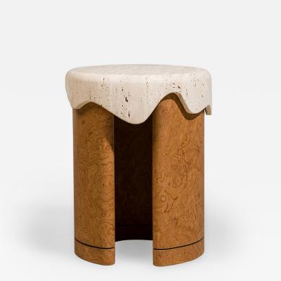 Marble Balloon Contemporary Middle Eastern Melt Side Table