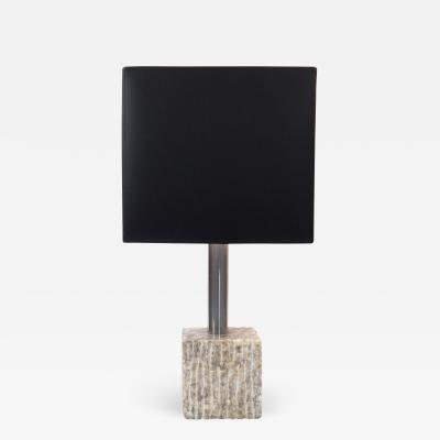 Marble Chrome Modernist Table Lamp