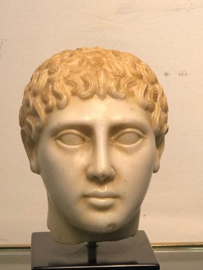 Marble Classical Head of a Roman 19th century