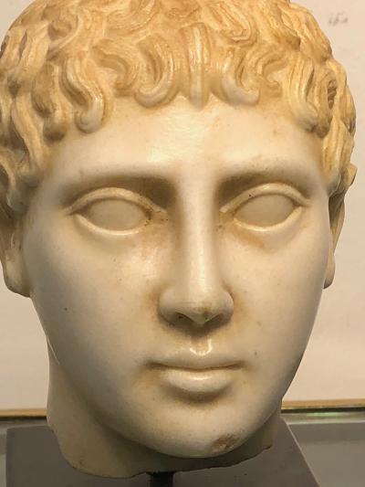 Marble Classical Head of a Roman 19th century
