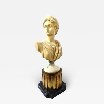 Marble Simulated Bust of Artemis Greece circa 1950s