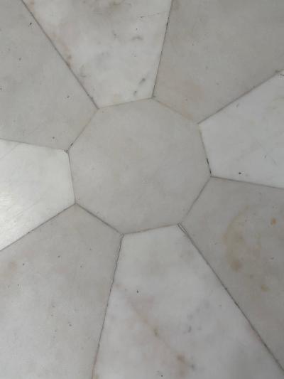 Marble and Steel Octagonal Low Table