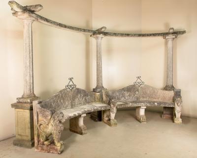 Marble di Latte Garden Loggia Italy Late 20th Century