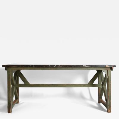 Marble trompe loeil console table 1920s 