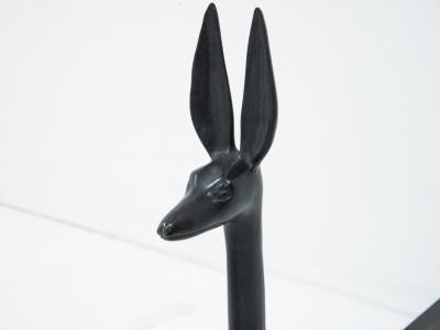 Marc Bankowsky Head irons in patinated bronze model Anubis by Marc Bankowsky