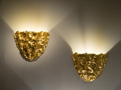 Marc Bankowsky Medusa Pair of wall lights in gilded bronze by Marc Bankowsky 2018