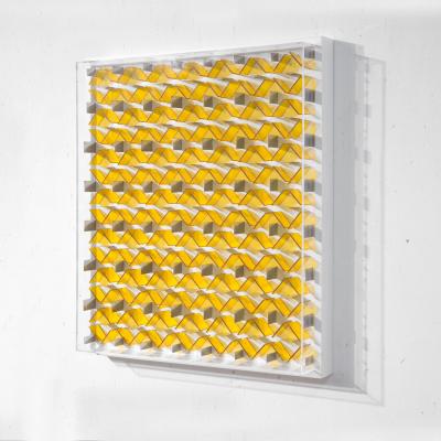 Marc Cavell Kinetic painting with plexiglas and steel panels by Marc Cavell circa 1970