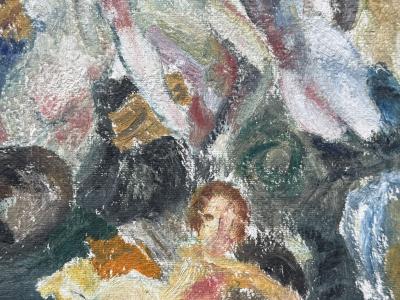 Marc Chagall ABSTRACT ALLEGORIAL NUDE LANDSCAPE PAINTING IN THE MANNER OF MARC CHAGALL