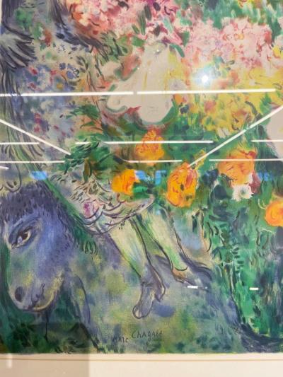 Marc Chagall Bouquet De Fleurs Lithograph Framed