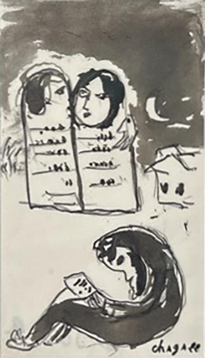 Marc Chagall Marc Chagall 1887 1985 Circa 1935 Brush and wash pen and ink 