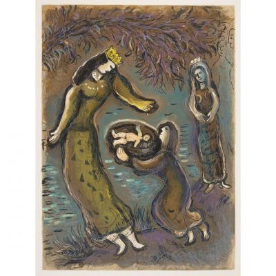 Marc Chagall Marc Chagall Pharaohs daughter and Moses from The Story of the Exodus